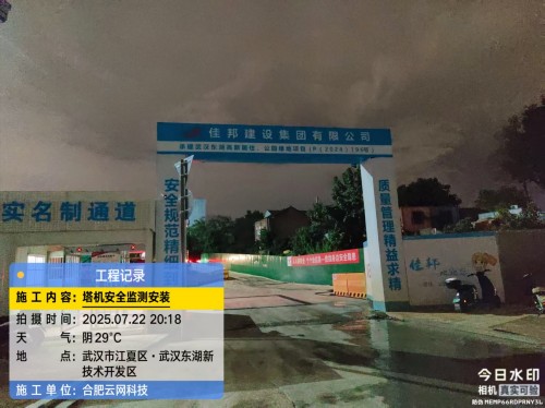250722武汉东湖高新区塔机安全监测设备安装