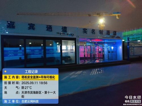 250911 天津滨海新区水利项目塔吊安全监测安装