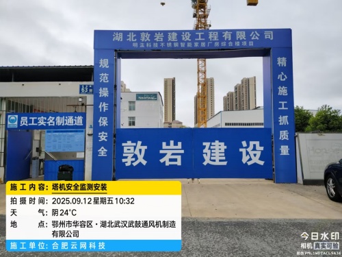 250912 鄂州华容区敦岩建设项目塔吊防碰撞安装