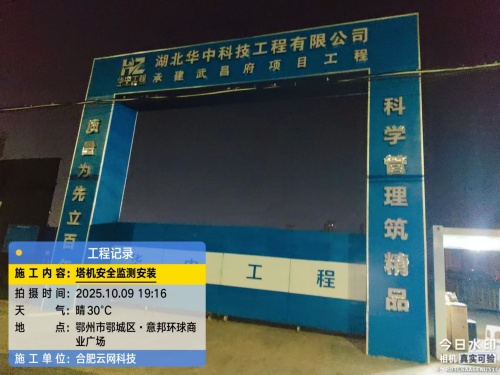 251009 鄂州武昌府项目塔吊防碰撞安装完工